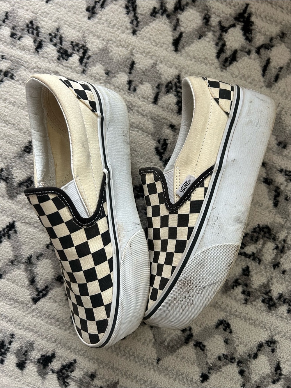 Vans Checkerboard Slip-On Sneakers - Black & White - Picture 2 of 5